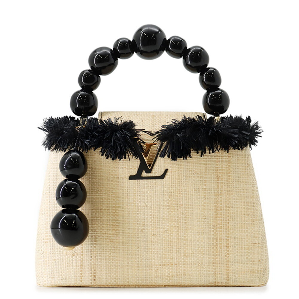 Louis Vuitton Raffia Capucines MM Handbag, Jean-Michel Othoniel Articapucines...